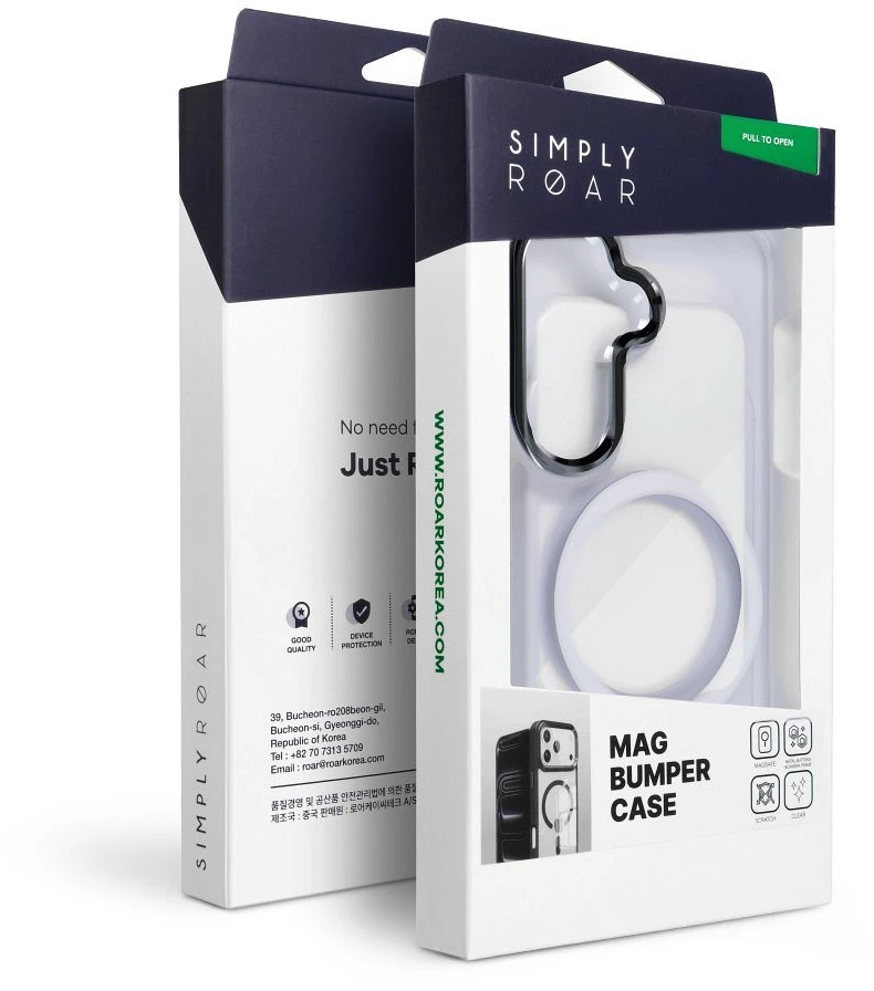 ROAR MAG BUMPER dėklas, suderinamas su „MagSafe“, skirtas SAMSUNG A37, baltas