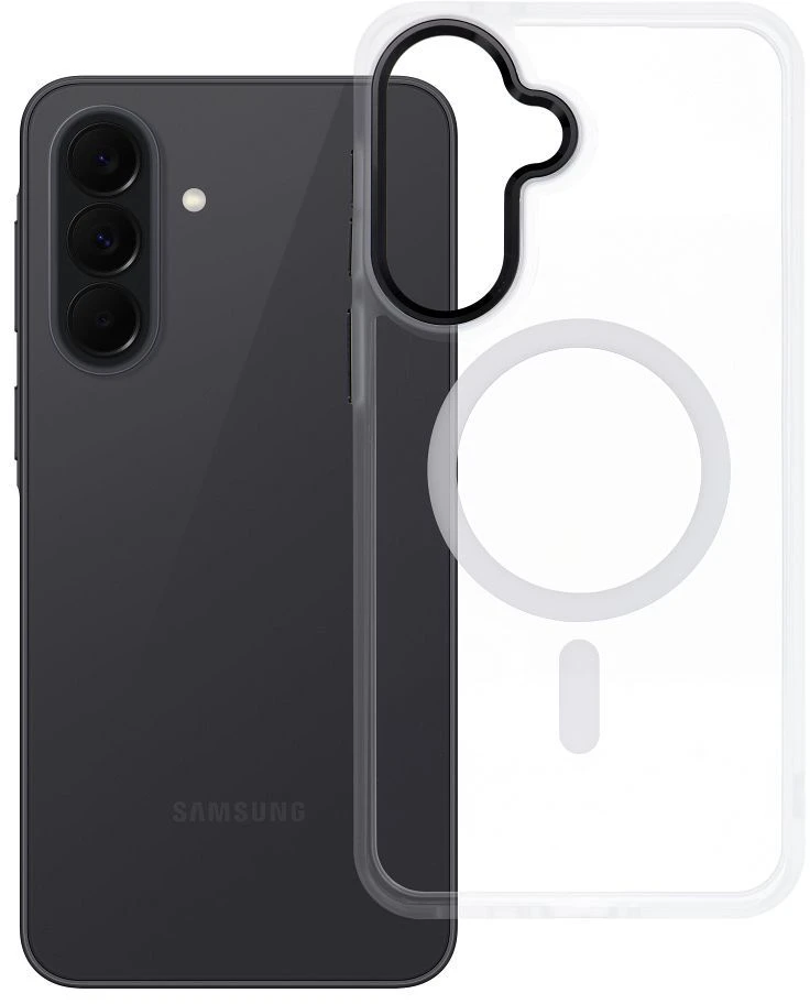 ROAR MAG BUMPER dėklas, suderinamas su „MagSafe“, skirtas SAMSUNG A37, baltas