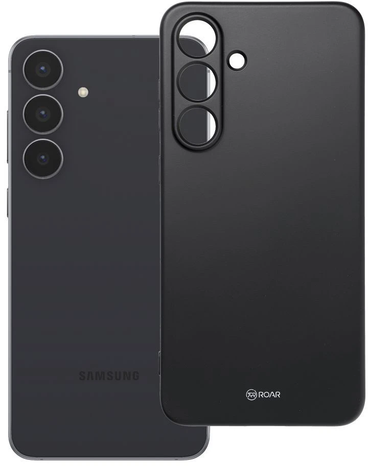 ROAR VISĄ DIENĄ LAIKANTIS SPALVINGAS ŽELINIS DĖKLAS SAMSUNG S25 FE, juodas