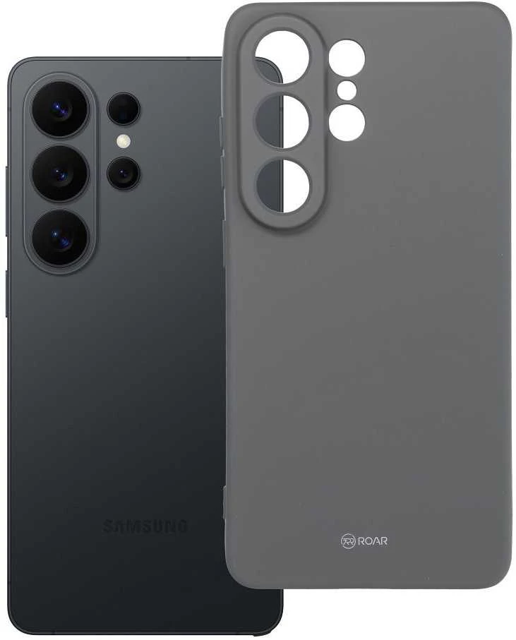ROAR VISĄ DIENĄ TINKANTIS SPALVINGAS ŽELINIS DĖKLAS SAMSUNG S26 Ultra pilkas