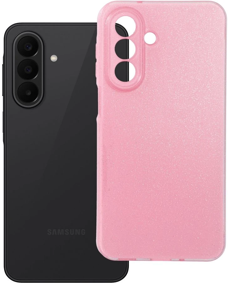 Oem Samsung A27 5G skaidrus dėklas 2 mm, mirksinčios rožinės spalvos