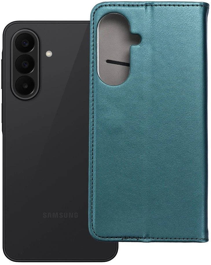 Oem Samsung A27 Smart Magneto atverčiamas dėklas tamsiai žalias