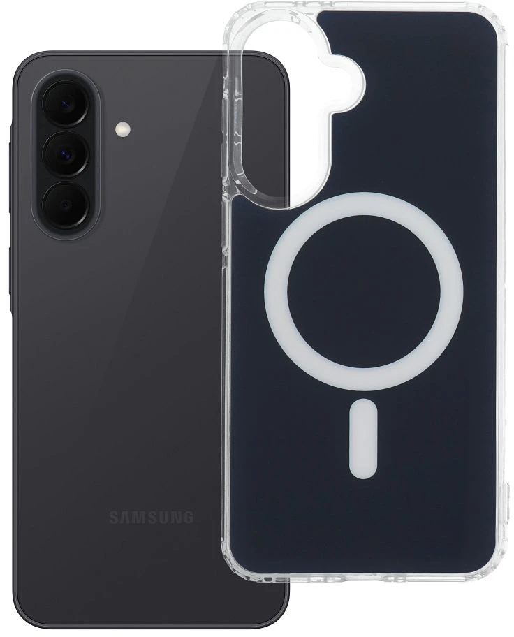 Oem „Samsung A37 Clear Fusion Mag“ dėklas, suderinamas su „MagSafe“, tamsiai mėlynas