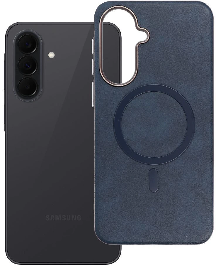 Oem „Samsung A37 Gentleman Mag“ dėklas, suderinamas su „MagSafe“, tamsiai mėlynas