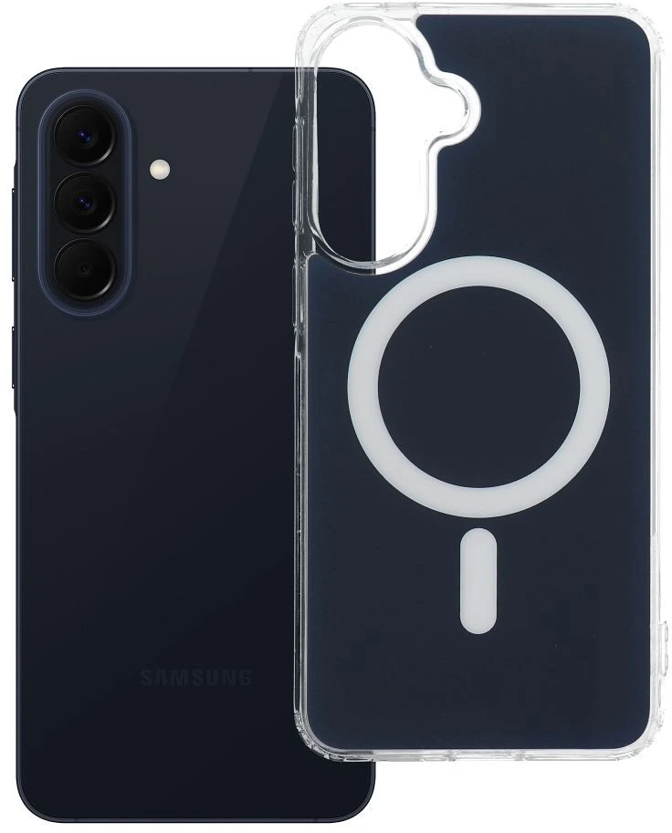 Oem „Samsung A57 Clear Fusion Mag“ dėklas, suderinamas su „MagSafe“, tamsiai mėlynas