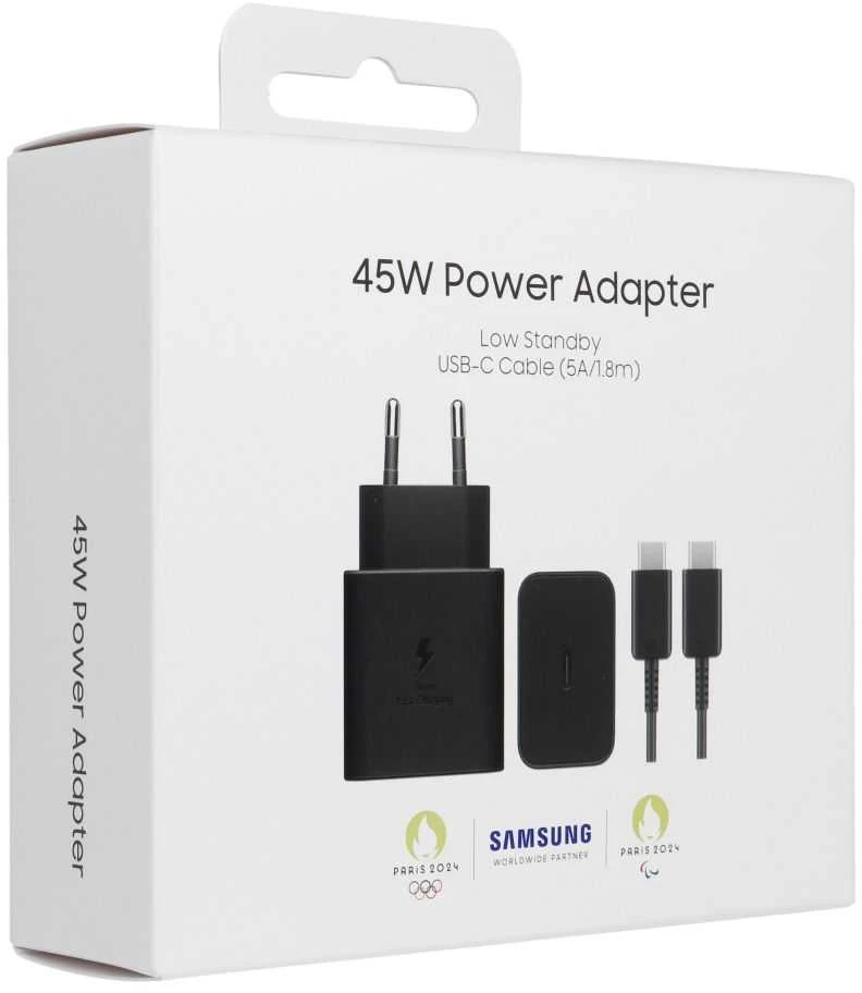 Samsung PD 45W Type-C sieninis pakrovėjas (su laidu) Juodas