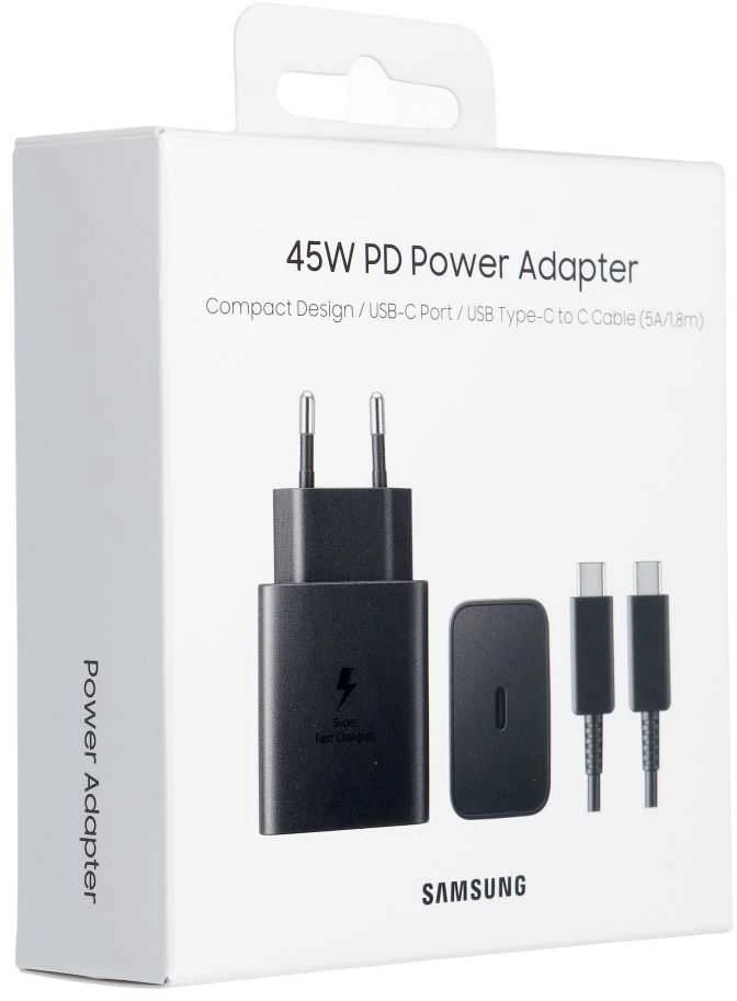 SAMSUNG 45W maitinimo adapteris su įsk. 5A Kabelis Juodas