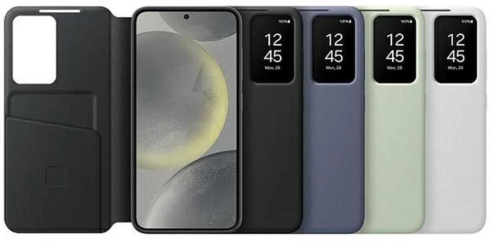 Samsung Galaxy S24+ Smart View piniginės dėklas Baltas