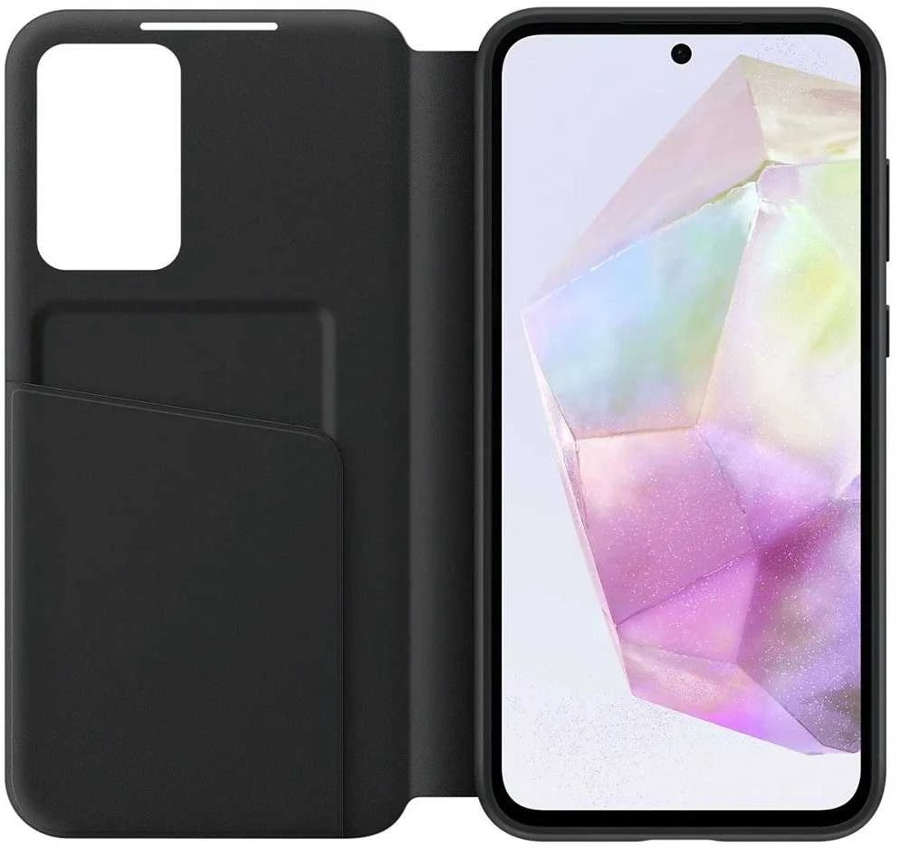 Dėklas EF-ZA356CBEGWW Smart View Wallet Case for Samsung Galaxy A35 Juodas (Juodas)