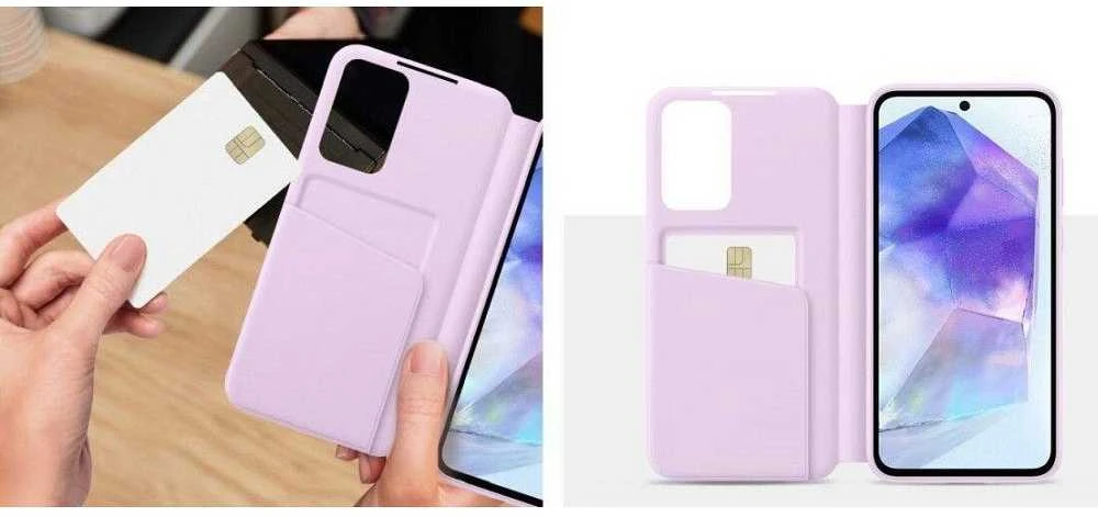 ZA556CBEGWW Smart View piniginės dėklas, skirtas Samsung Galaxy A55 Juodas (Juodas)