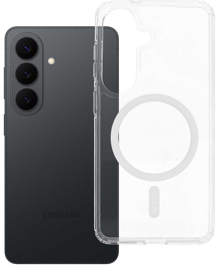 Dėklas „Samsung S26 Forcell F-Protect Clear Hybrid Premium“ dėklai yra patogūs ir skaidrūs, „MagSafe“ technologija.