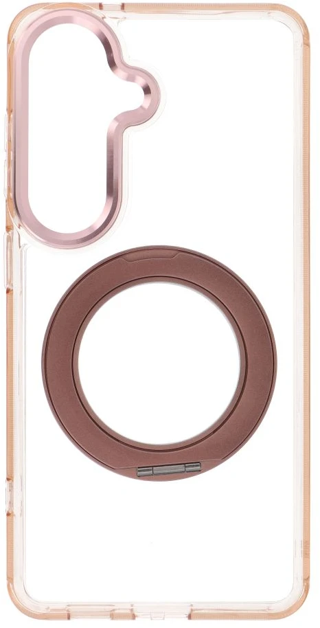 Oem Samsung S26 Frame Circle Stand dėklas, suderinamas su MagSafe, auksinis