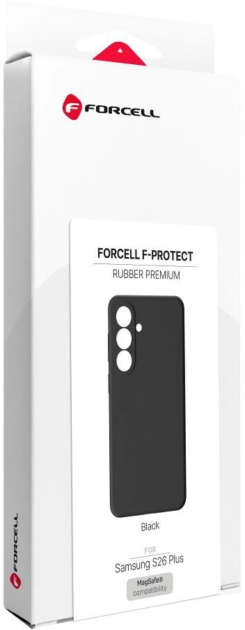 Dėklas na Samsung S26 PLUS Forcell F-Protect Rubber Premium zgodne su MagSafe juoda 0INT