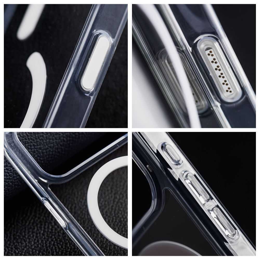 Dėklas „Samsung S26 ULTRA Forcell F-Protect Clear Hybrid Premium“ dėklai yra patogūs ir skaidrūs, „MagSafe 0INT“.