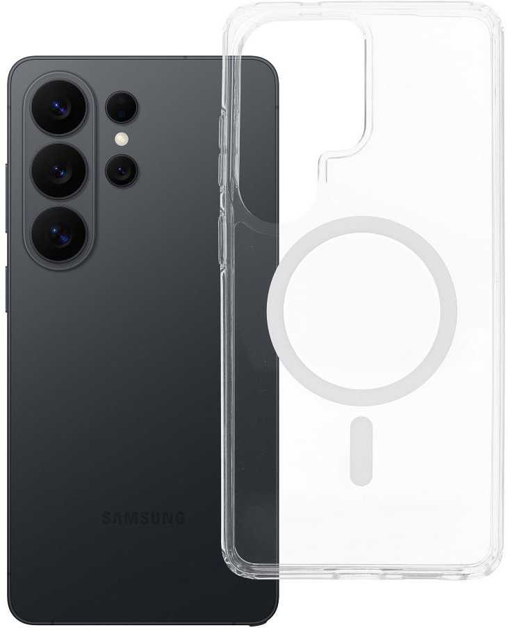 Dėklas „Samsung S26 ULTRA Forcell F-Protect Clear Hybrid Premium“ dėklai yra patogūs ir skaidrūs, „MagSafe 0INT“.