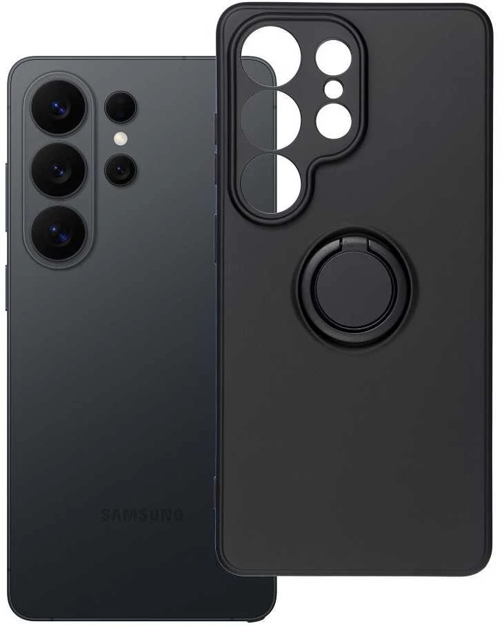 Oem Dėklas na Samsung S26 ULTRA Silicone Ring juoda