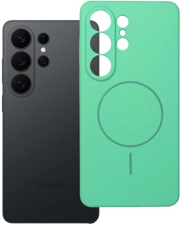 Oem Dėklas na Samsung S26 ULTRA Silicone 2mm (camera protection) zgodne su MagSafe mėtų