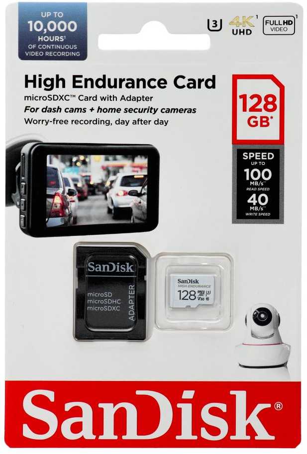 Atminties kortelė SanDisk High Endurance microSDXC 128GB, modelis
