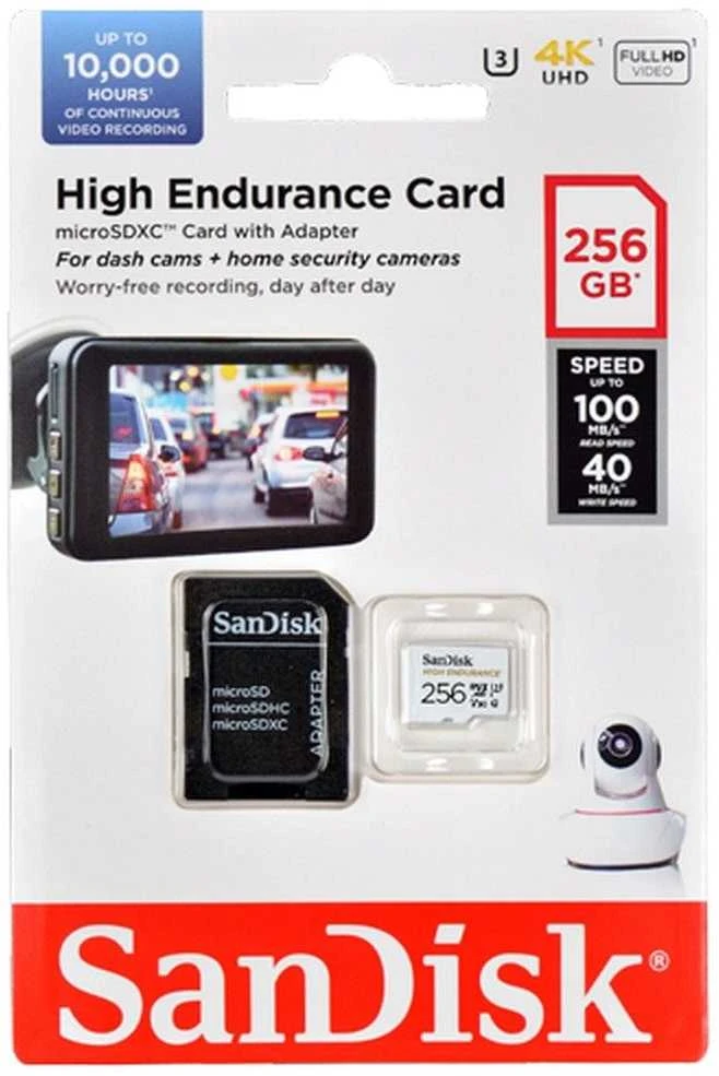 Atminties kortelė SanDisk High Endurance microSDXC 256GB