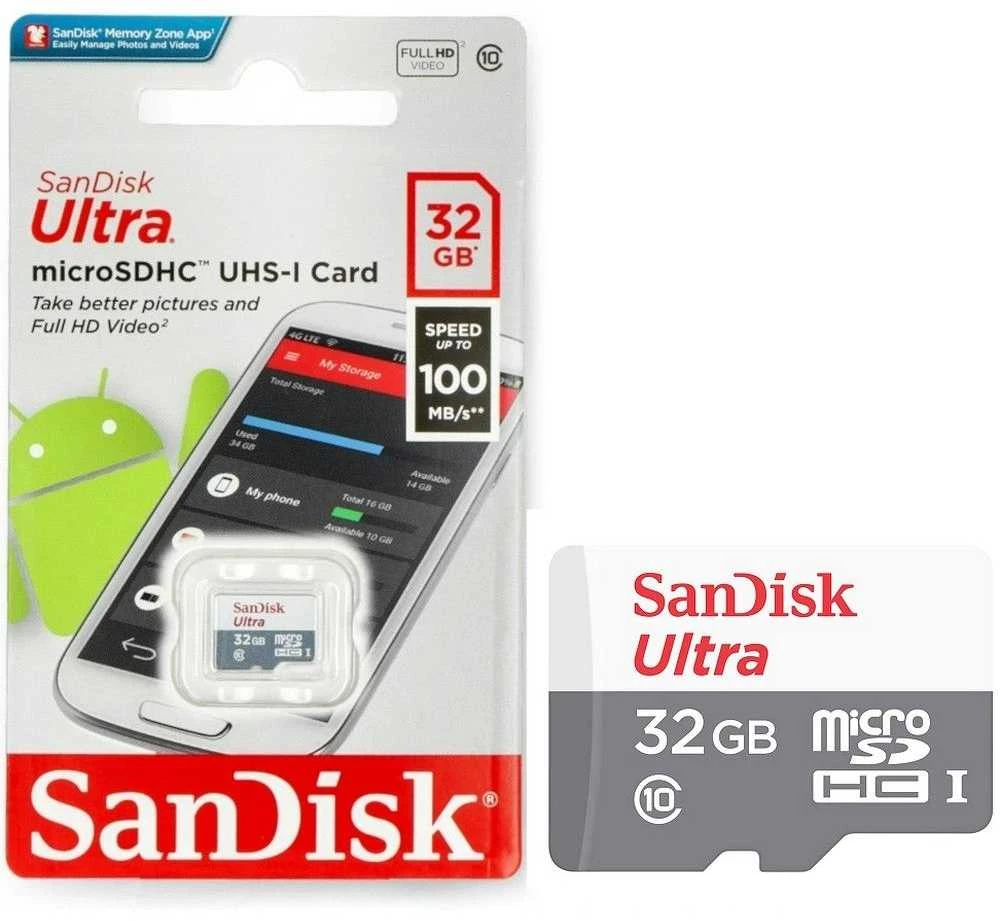 Atminties kortelė SanDisk Ultra Micro SDHC UHS-I Class 10, 32 GB, su adapteriu