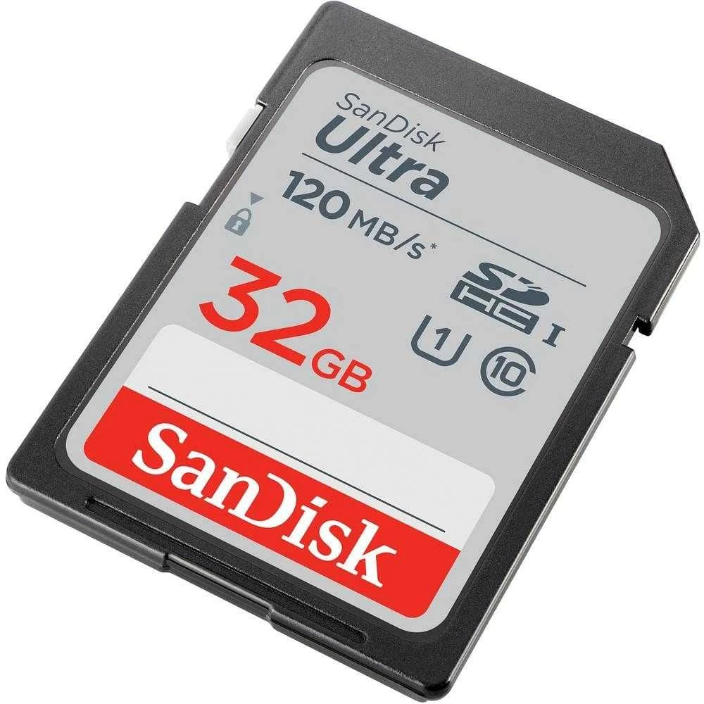 SANDISK Ultra 32GB SDHC atminties kortelė 120MB/s