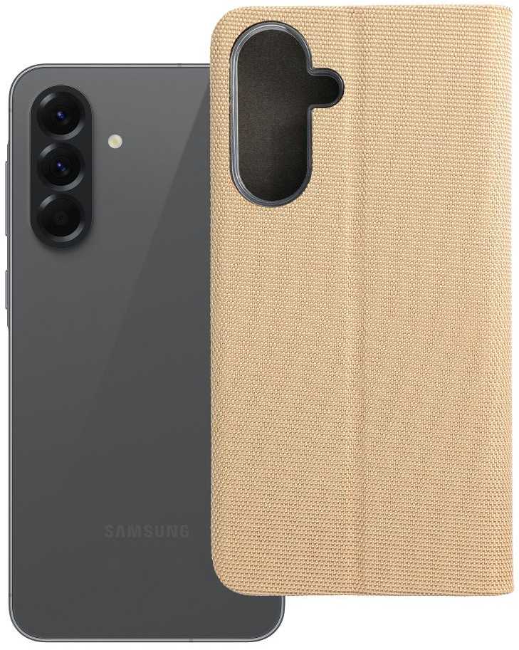 Oem SENSITIVE Book dėklas skirtas Samsung Galaxy A56 5G aukso spalvos