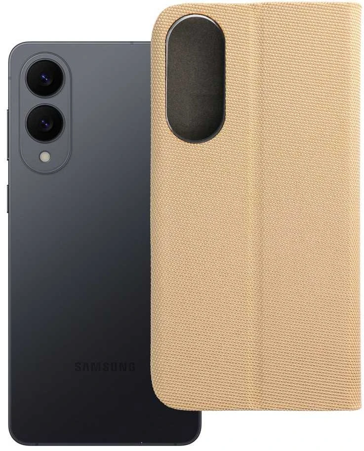Oem SENSITIVE Book dėklas skirtas Samsung Galaxy S25 Edge aukso spalvos