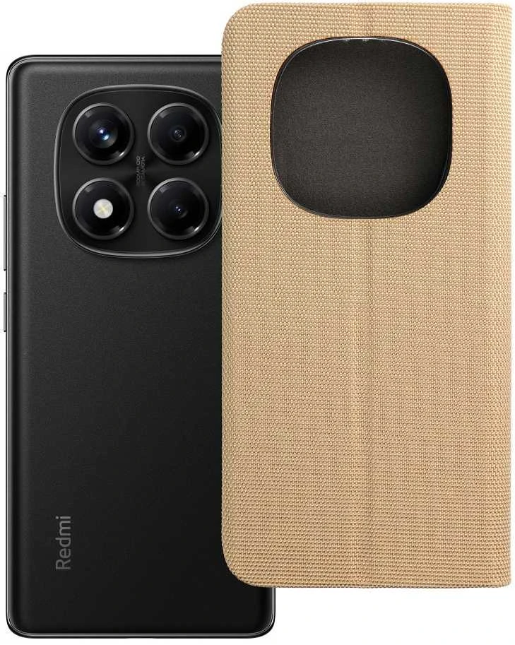 Oem SENSITIVE Book dėklas skirtas Xiaomi Redmi Note 14 PRO 4G aukso spalvos