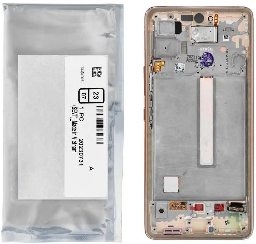 „ServicePack“ LCD ekranas SAMSUNG A53 5G A536B GH82-28024D auksinis