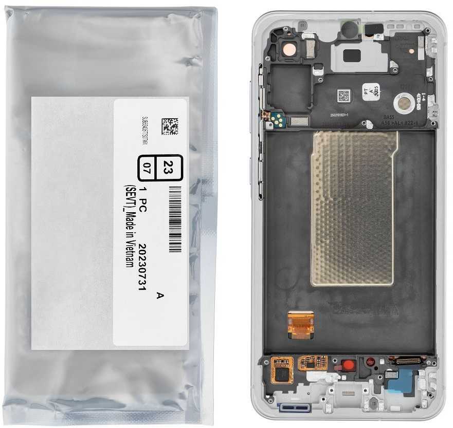 „ServicePack“ LCD ekranas, skirtas „SAMSUNG A56 5G A566B“, pilkas GH82-36829B