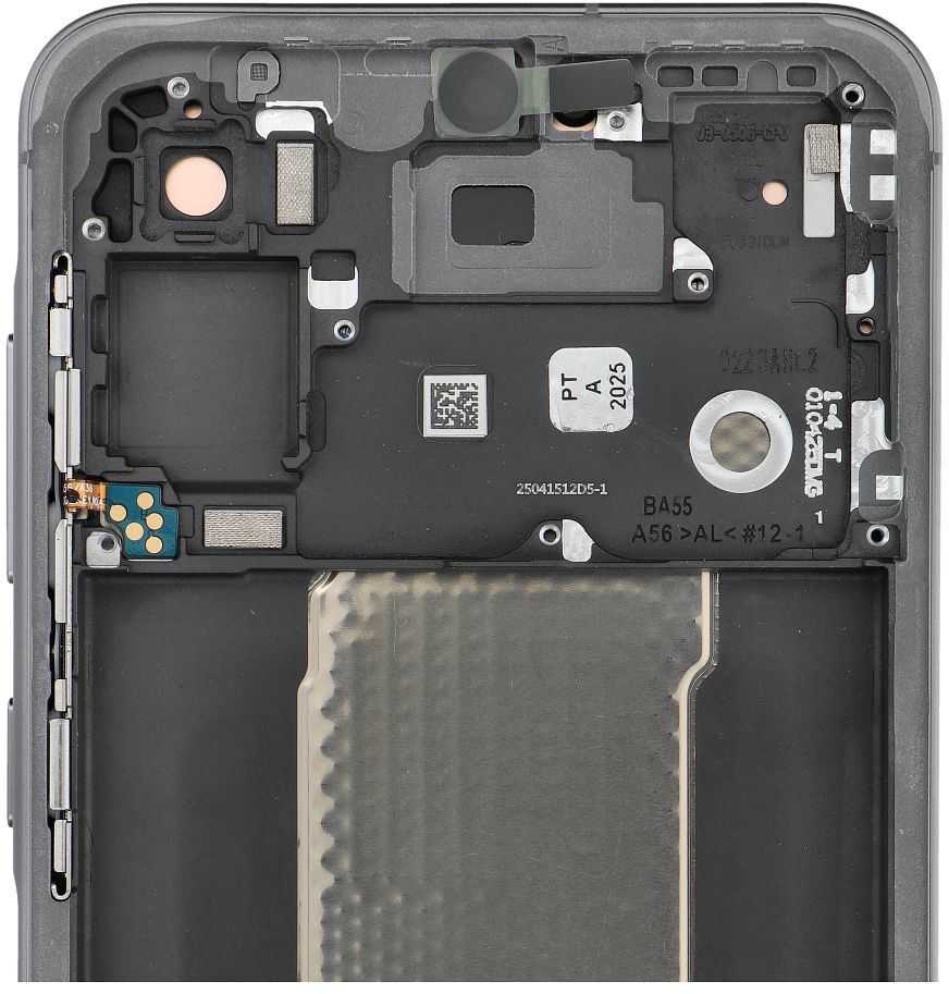 „ServicePack“ LCD ekranas, skirtas „SAMSUNG A56 5G A566B“ grafito spalvos GH82-36829A