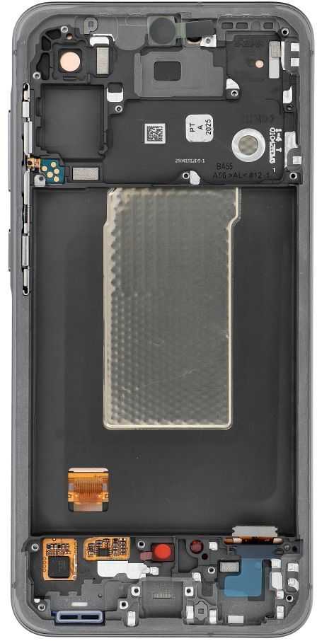 „ServicePack“ LCD ekranas, skirtas „SAMSUNG A56 5G A566B“ grafito spalvos GH82-36829A