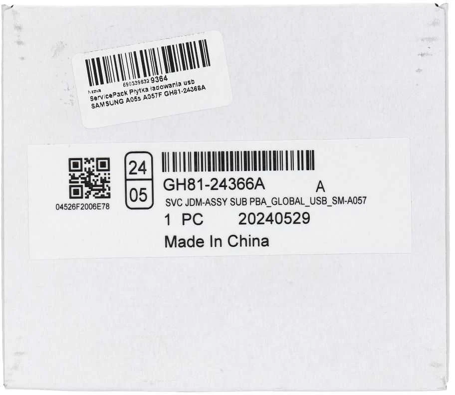 „ServicePack“ USB įkrovimo plokštė SAMSUNG A05s A057F GH81-24366A