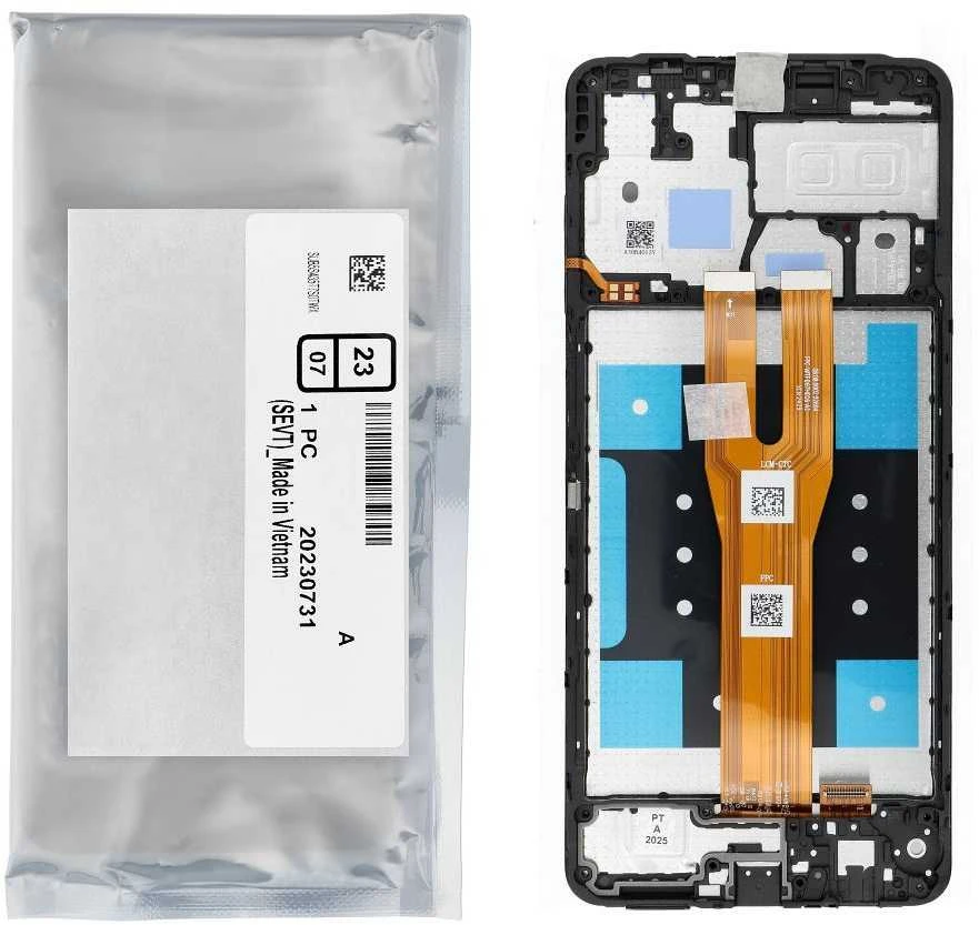 „ServicePack“ LCD ekranas, skirtas SAMSUNG A06 A065 GH81-26440A juodas
