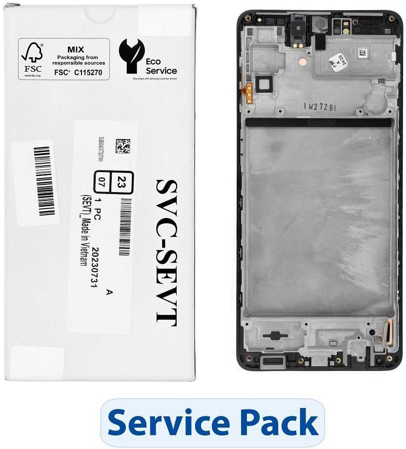 „ServicePack“ LCD ekranas, skirtas SAMSUNG M51 M515F GH82-23568A