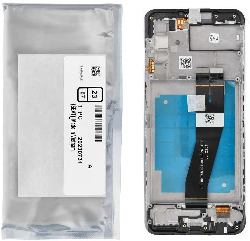 Dėklas „ServicePack“ LCD ekranas SAMSUNG A03s A037G GH81-21233A