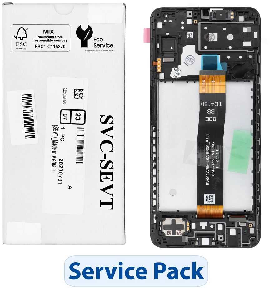„ServicePack“ LCD ekranas SAMSUNG A13 5G A136B GH82-29077A