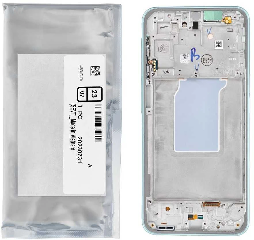 SAMSUNG A26 5G A266B LCD ekranas su integruotu ekranu, baltas, GH82-37049B