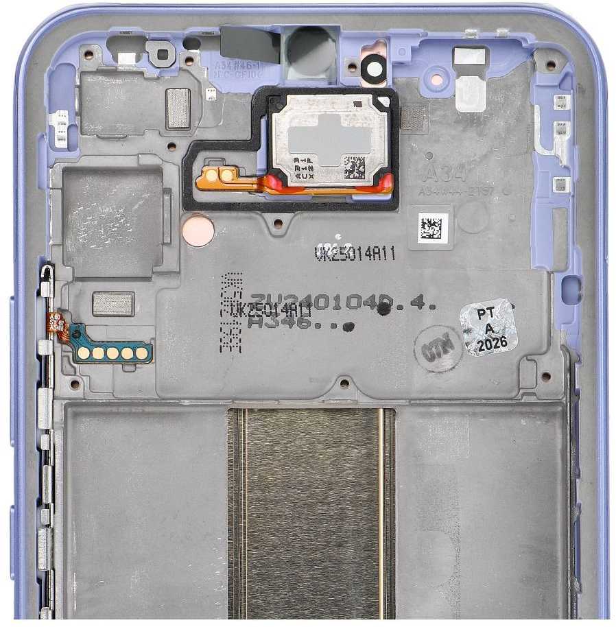 „ServicePack“ LCD ekranas SAMSUNG A34 5G A346B violetinis GH82-31200D