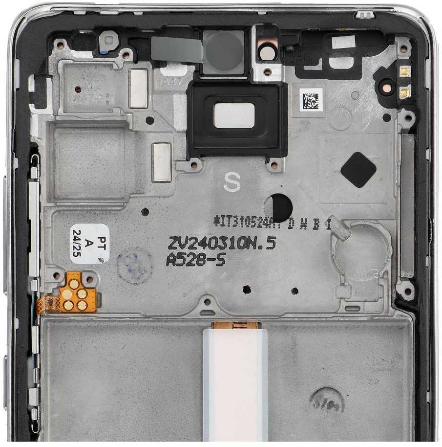 Dėklas „ServicePack“ LCD ekranas SAMSUNG A52S 5G A528B GH82-26861D baltas