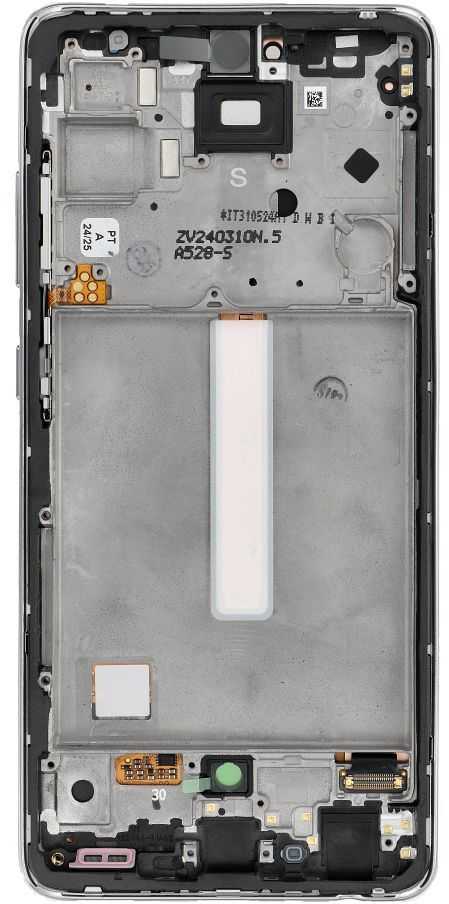 Dėklas „ServicePack“ LCD ekranas SAMSUNG A52S 5G A528B GH82-26861D baltas