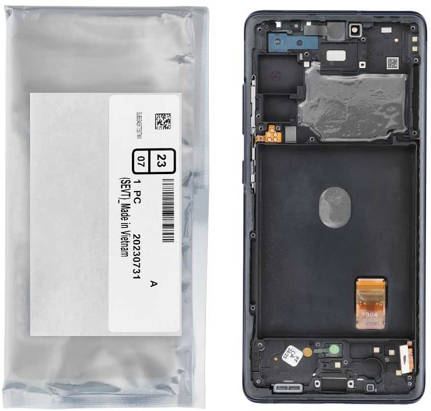 Mėlyna „ServicePack“ LCD ekranas SAMSUNG S20 FE 4G 5G GH82-24219A mėlynas