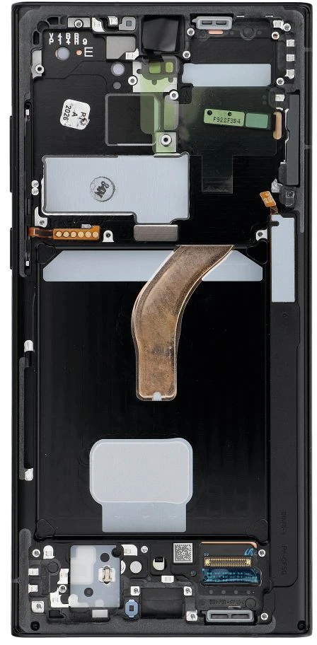 „ServicePack“ LCD ekranas SAMSUNG S22 Ultra S908 grafito spalvos GH82-27488E