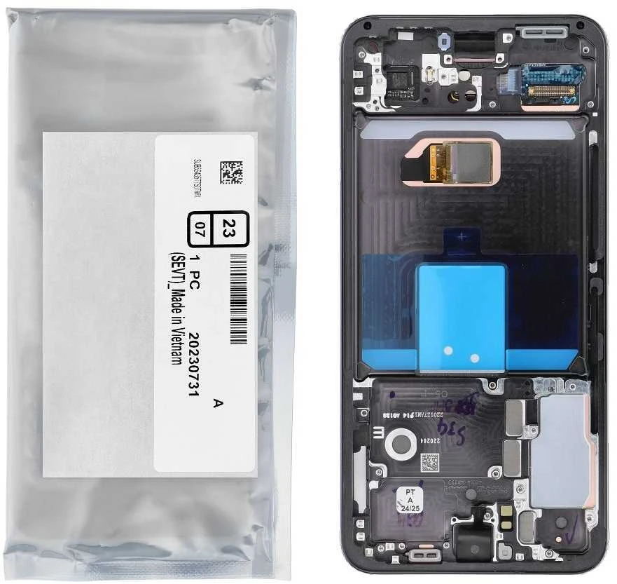 „ServicePack“ LCD ekranas SAMSUNG S22 S901 GH82-27520A juodas