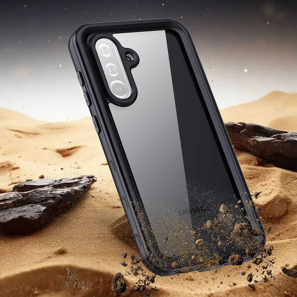 Oem Vandeniui atsparus dėklas SHELLBOX A36 skirtas Samsung Galaxy A36 juodos spalvos