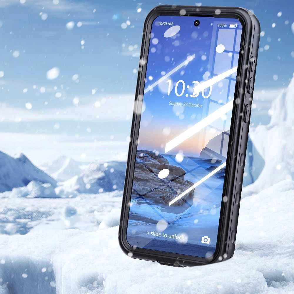Oem Vandeniui atsparus dėklas SHELLBOX A36 skirtas Samsung Galaxy A36 juodos spalvos