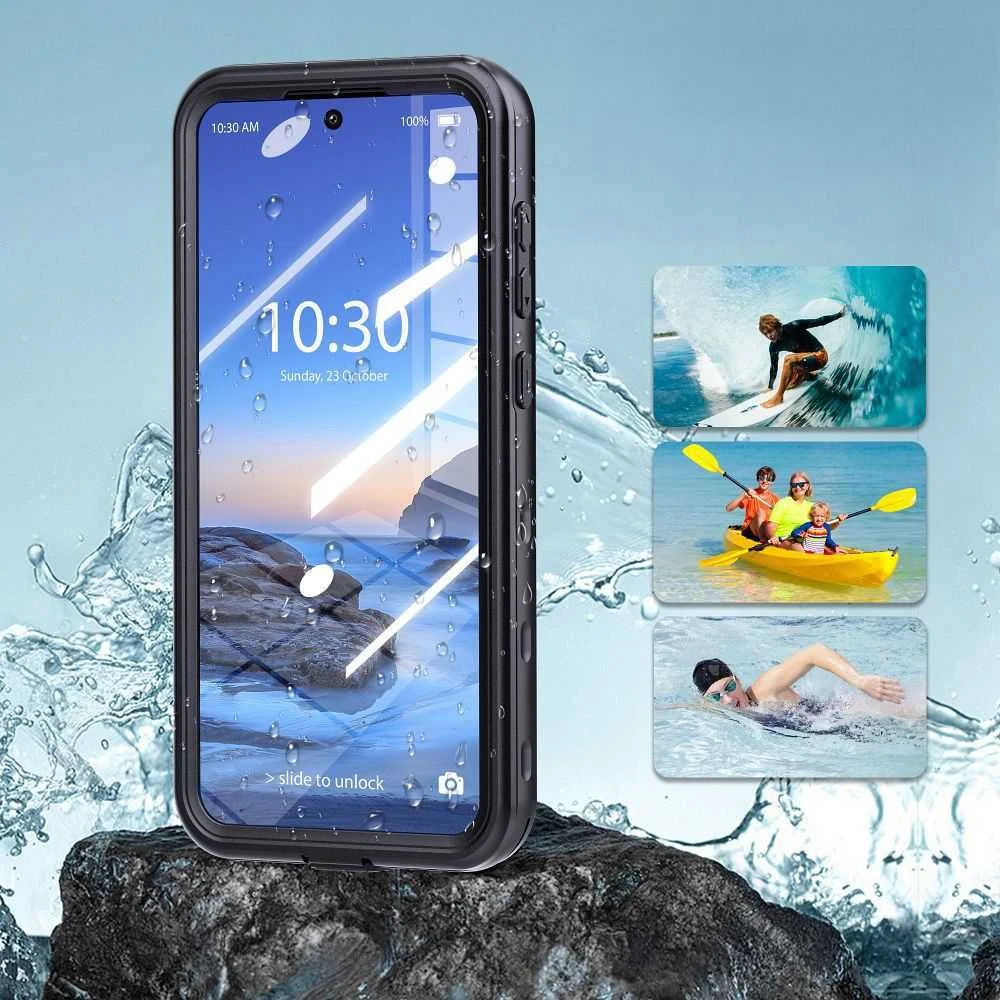 Oem Vandeniui atsparus dėklas SHELLBOX A36 skirtas Samsung Galaxy A36 juodos spalvos