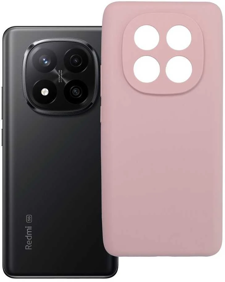 Oem Dėklas SILICONE 2mm skirtas Xiaomi Redmi NOTE 14 Pro Plus 5G rožinės spalvos