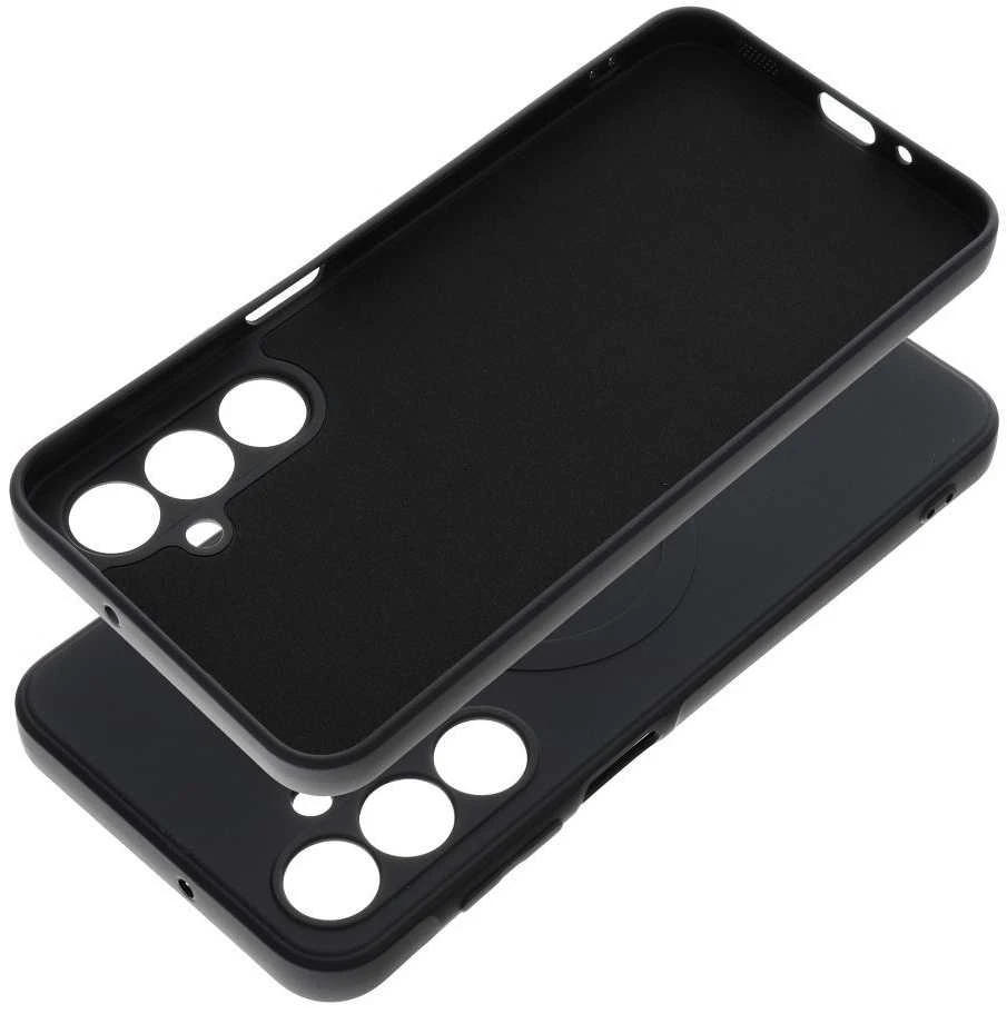 Oem SILICONE MAG COVER dėklas suderinamas su MagSafe skirtas Samsung Galaxy A16 juodos spalvos