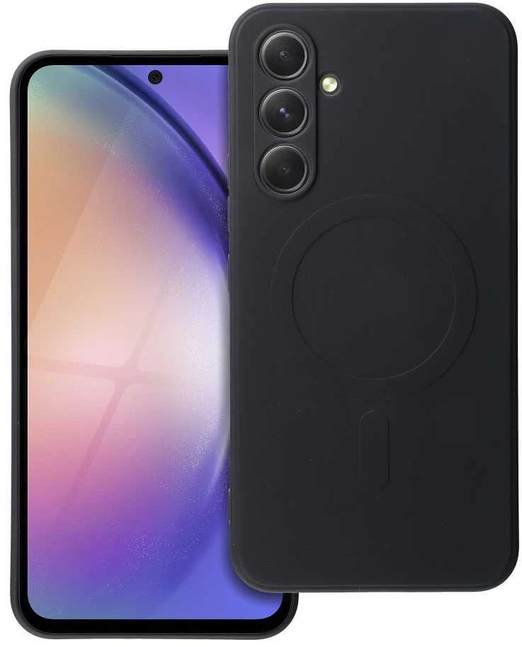 Oem SILICONE MAG COVER dėklas suderinamas su MagSafe skirtas Samsung Galaxy A54 juodos spalvos